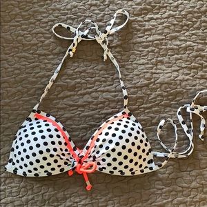 Adore Me Push Up Bikini Top Polka Dots Neon Sz L